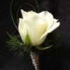boutonniere white rose