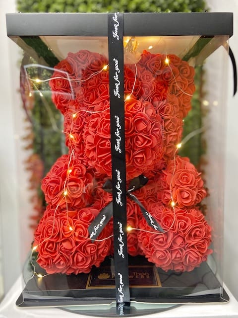 10 Stück Geschenk Rose Bear Flower Valentinstag Party Love Romantische Teddy Box