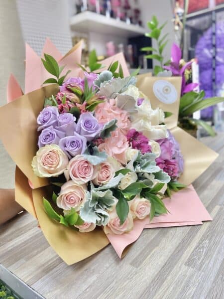 Adore Me Handheld Bouquet - Light Pink