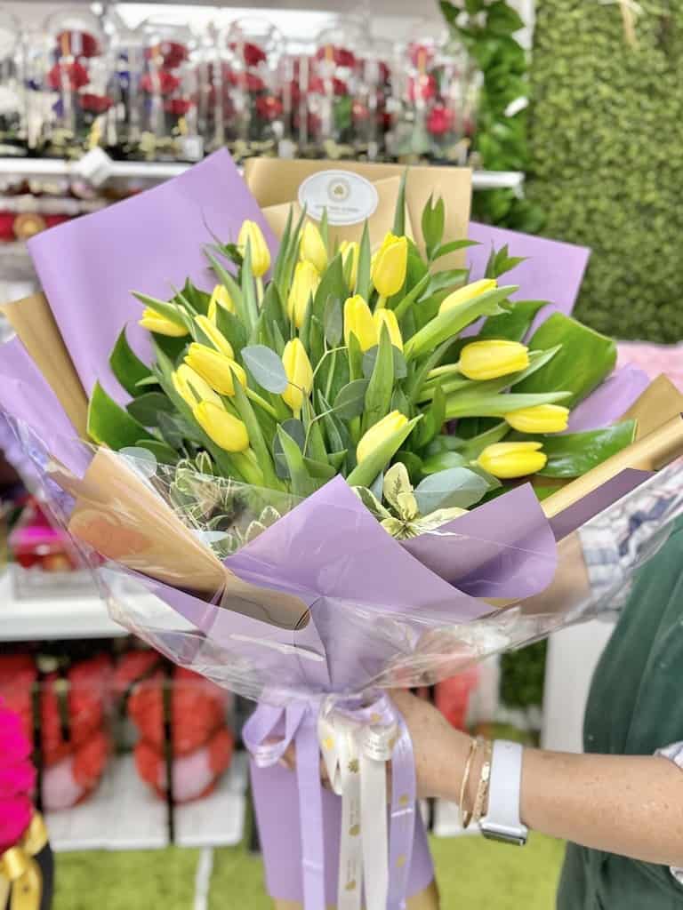 Tulips Deep Love Bouquet (seasonal) - More Than Flowers Delivery Online  Miami